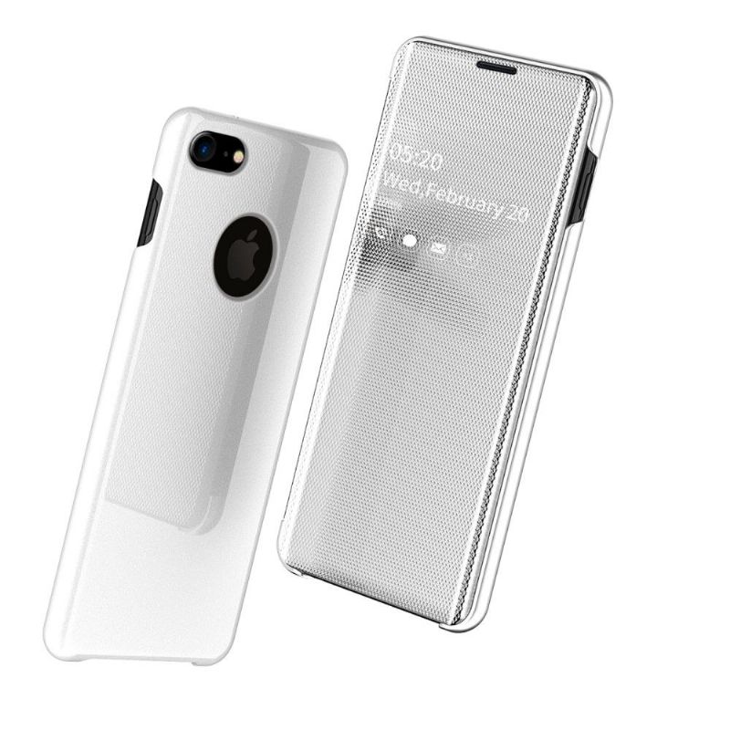 Coque iPhone SE / 8 / 7 avec rabat effet miroir