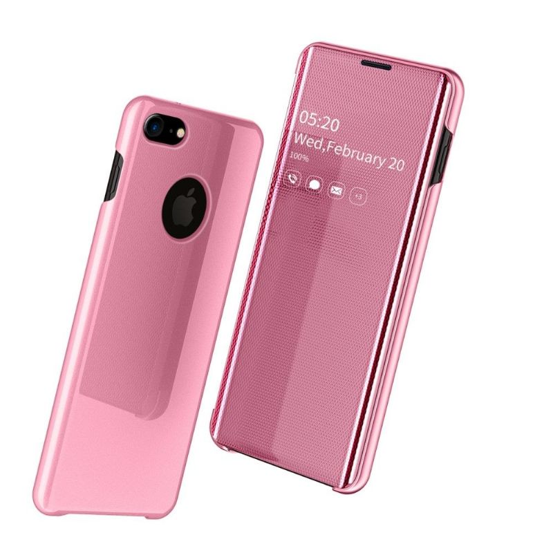 Coque iPhone SE / 8 / 7 avec rabat effet miroir