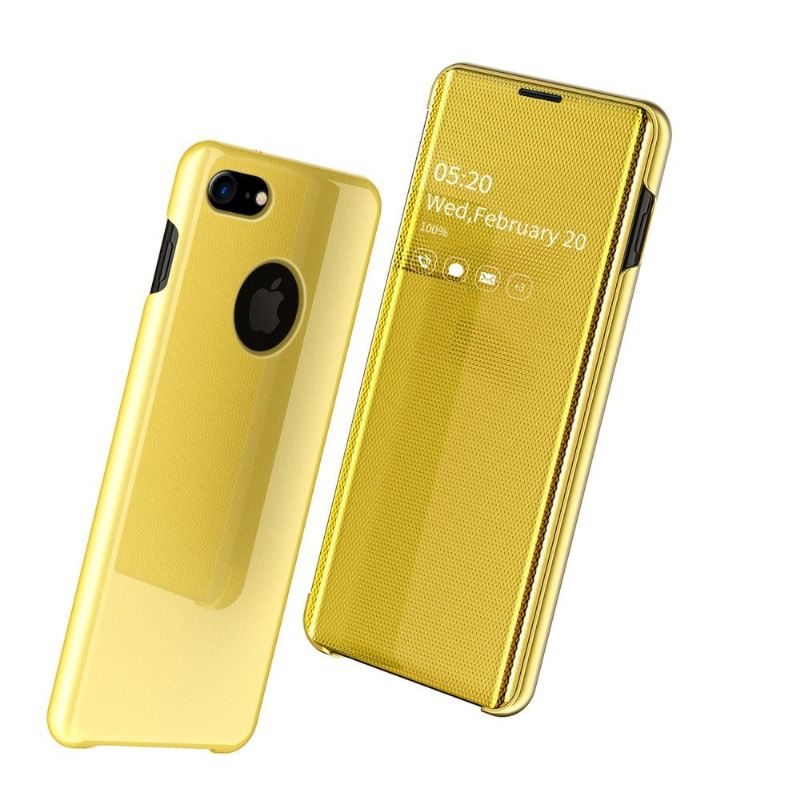 Coque iPhone SE / 8 / 7 avec rabat effet miroir