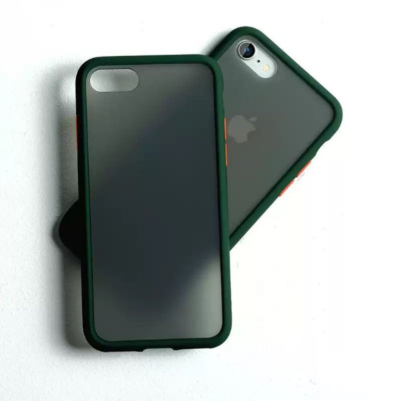 Coque iPhone SE / 8 / 7 revêtement mat contour couleur