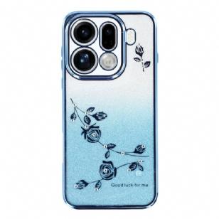 Coque Oppo Find X9 Pro 5G Fleurs et Strass KADEM