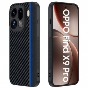 Coque Oppo Find X9 Pro 5G Rigide avec Texture Fibre de Carbone
