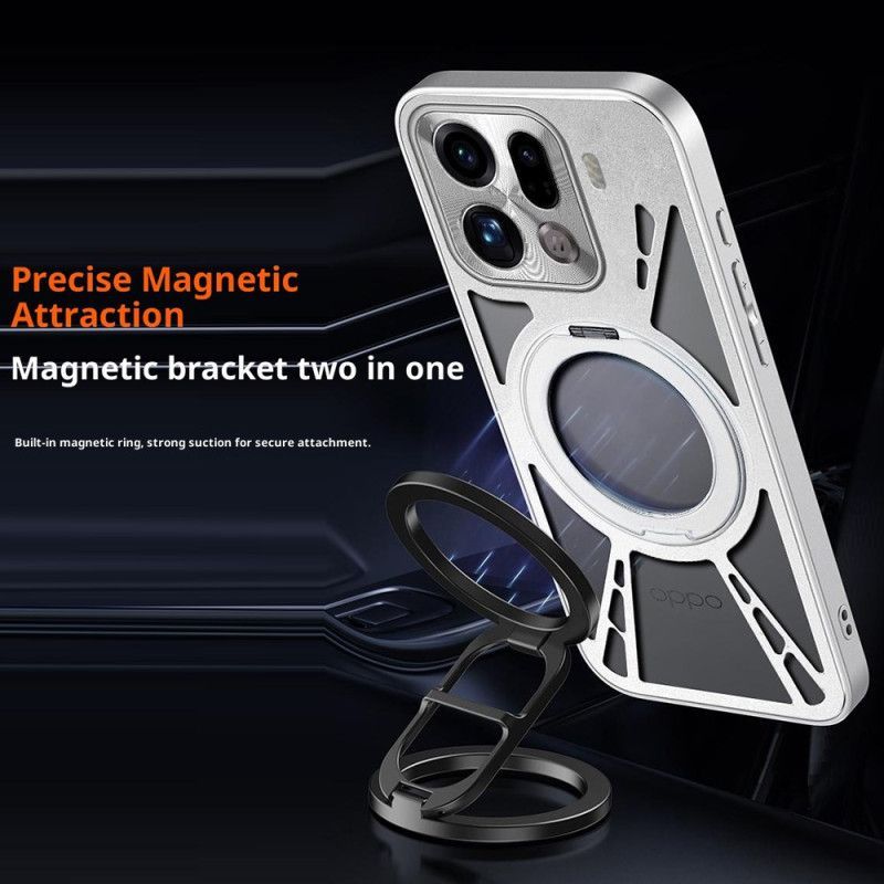 Coque Oppo Find X9 Pro 5G Support Magnétique Rotatif et Dissipation Thermique