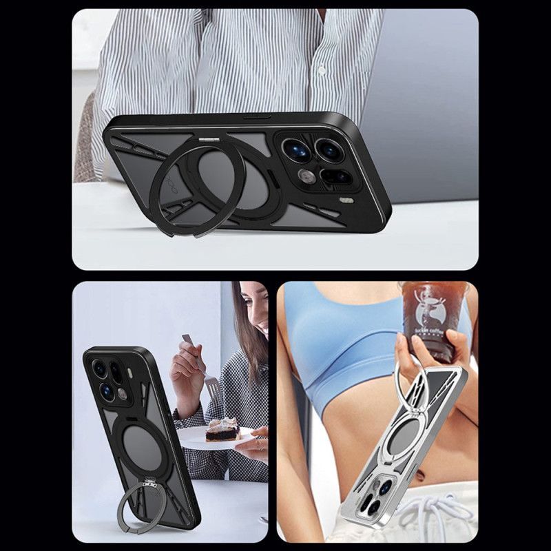Coque Oppo Find X9 Pro 5G Support Magnétique Rotatif et Dissipation Thermique