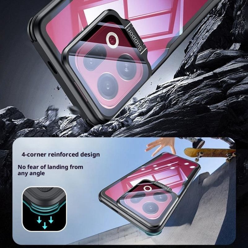 Coque Oppo Find X9 Pro 5G Transparente avec Support et Protection Caméra