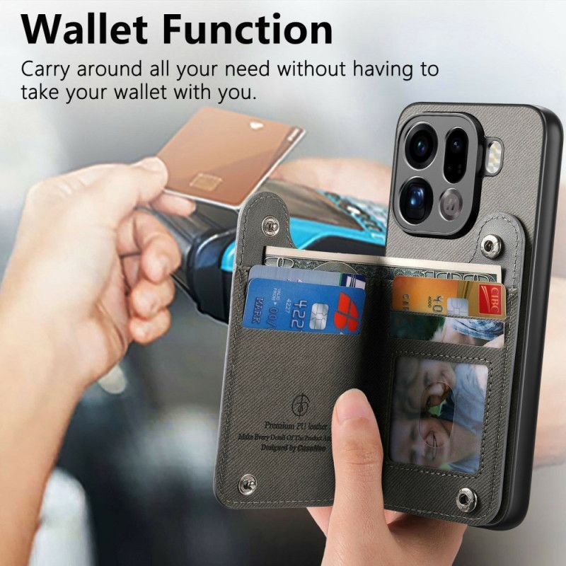 Coque Oppo Find X9 Pro Portefeuille RFID