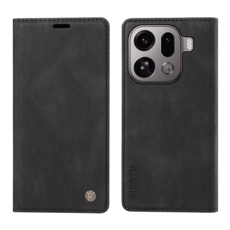 Flip Cover Oppo Find X9 Pro 5G Effet Daim YIKATU