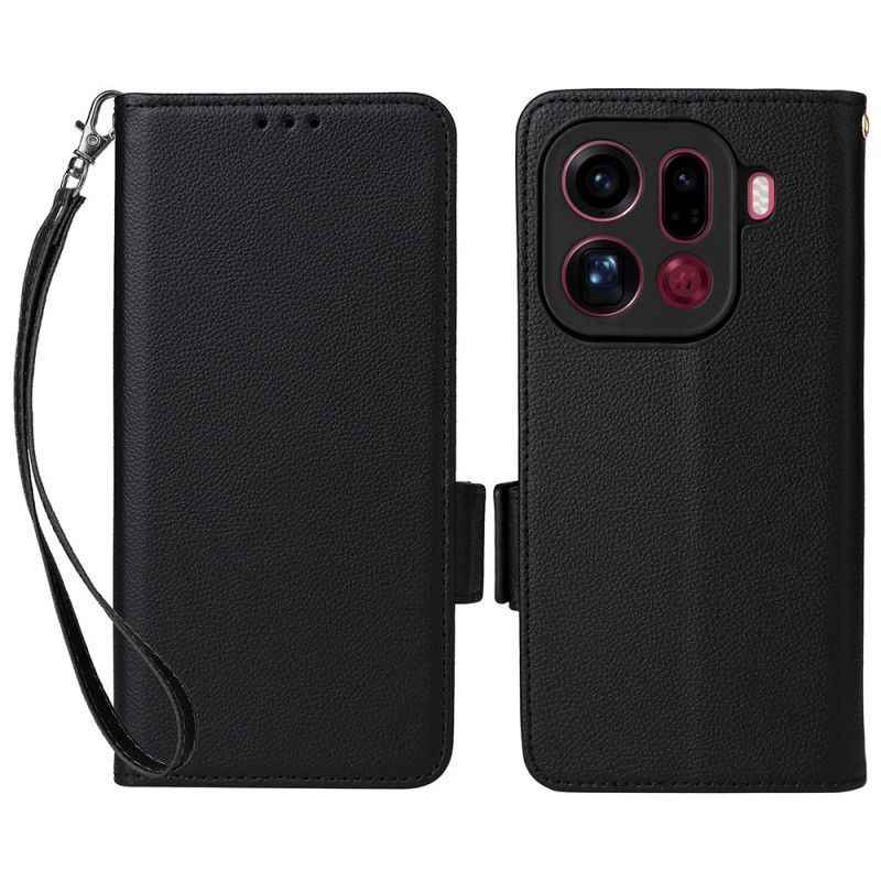 Housse Oppo Find X9 Pro 5G Simili Cuir à Lanière