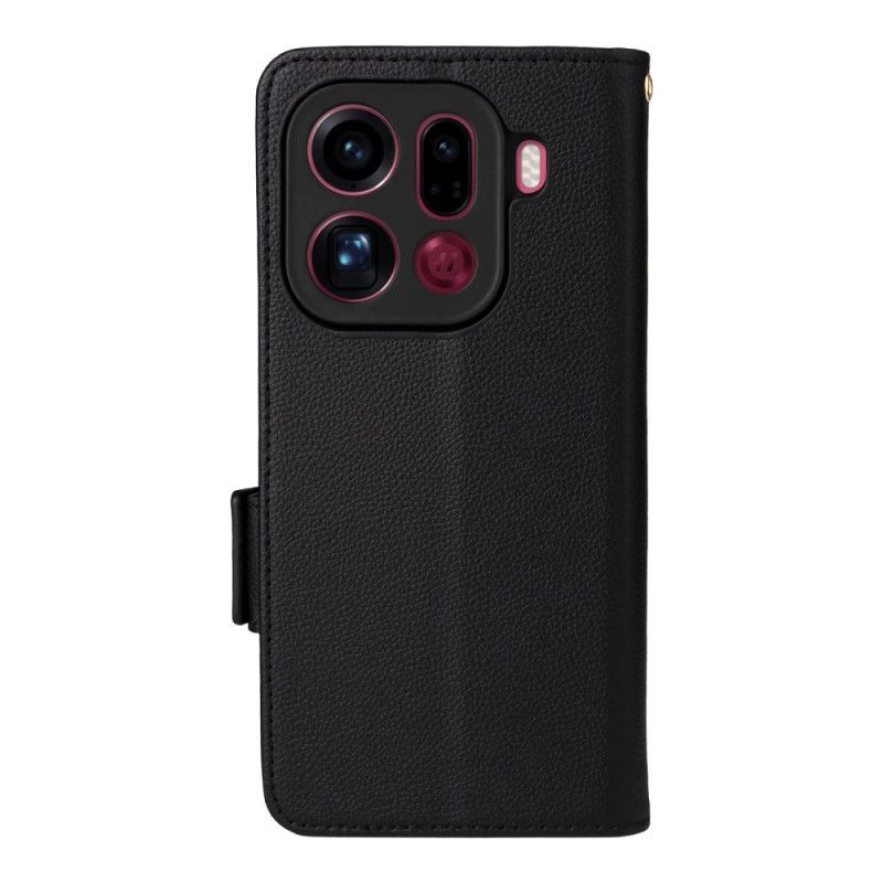 Housse Oppo Find X9 Pro 5G Simili Cuir à Lanière