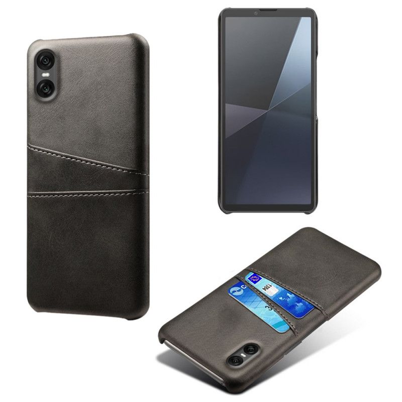 Coque Sony Xperia 10 VII Effet Cuir Porte-Cartes