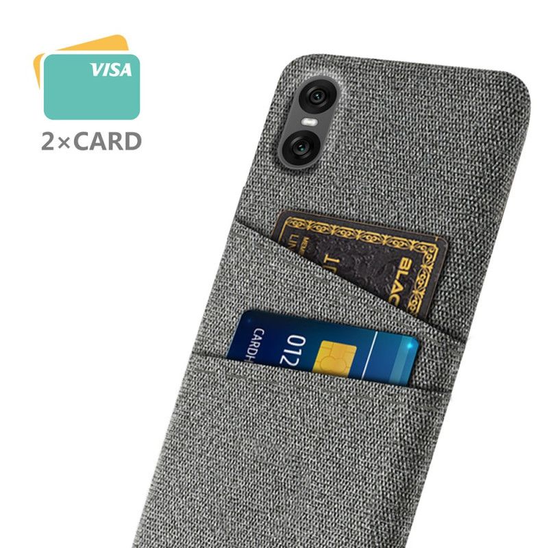 Coque Sony Xperia 10 VII Porte-Cartes Tissu