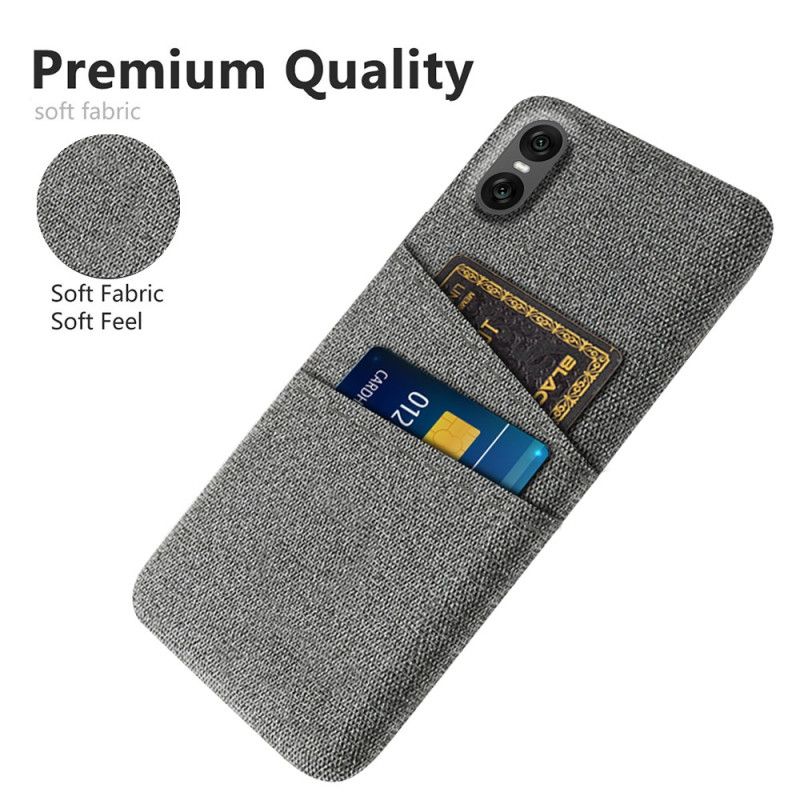 Coque Sony Xperia 10 VII Porte-Cartes Tissu