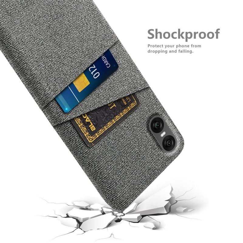 Coque Sony Xperia 10 VII Porte-Cartes Tissu