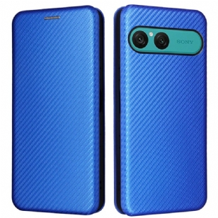 Flip Cover Sony Xperia 10 VII Fibre Carbone