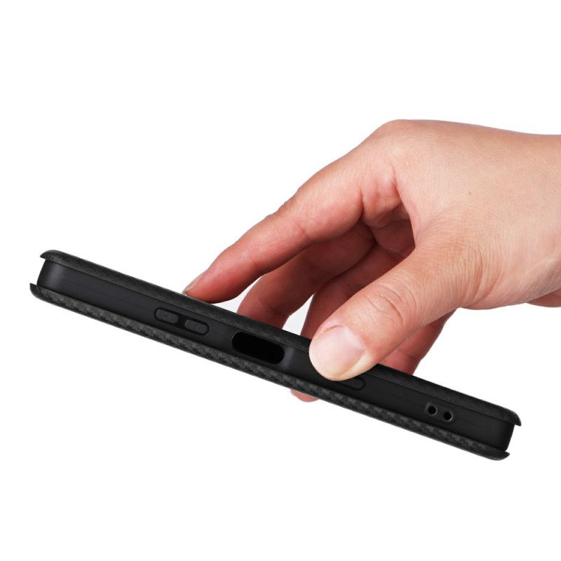 Flip Cover Sony Xperia 10 VII Fibre Carbone