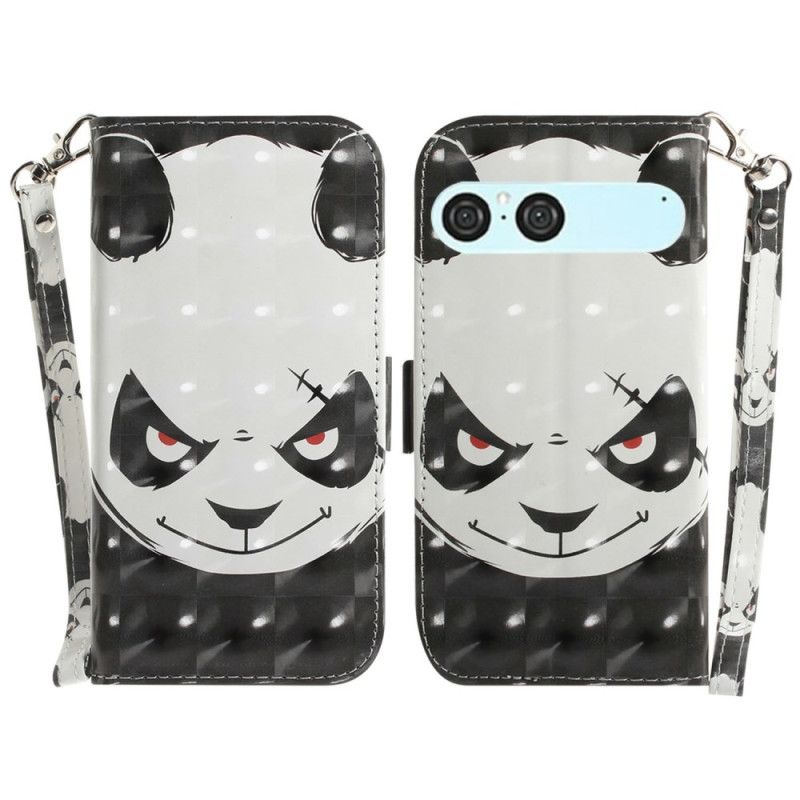 Housse Sony Xperia 10 VII Angry Panda à Lanière