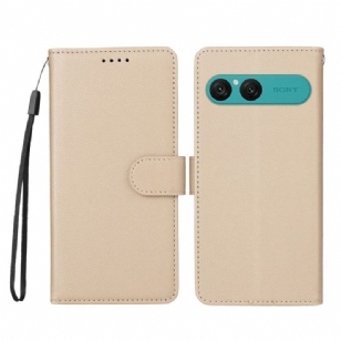 Housse Sony Xperia 10 VII Effet Cuir et Blocage RFID