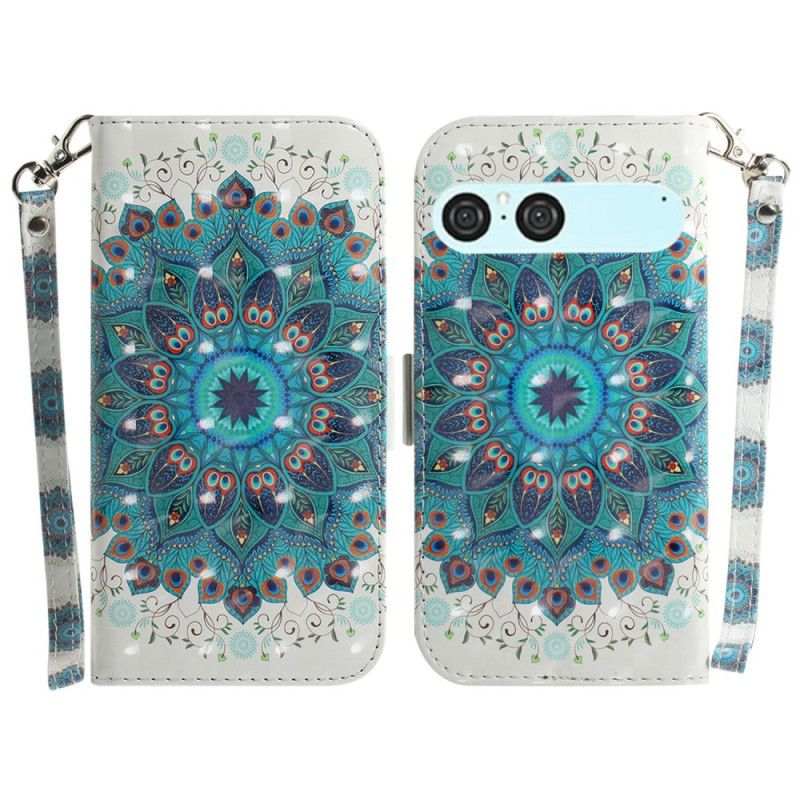 Housse Sony Xperia 10 VII Mandala Vert à Lanière
