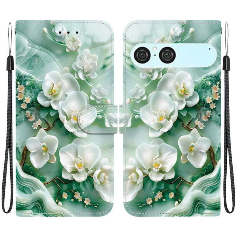 Housse Sony Xperia 10 VII Motif Floral Blanc