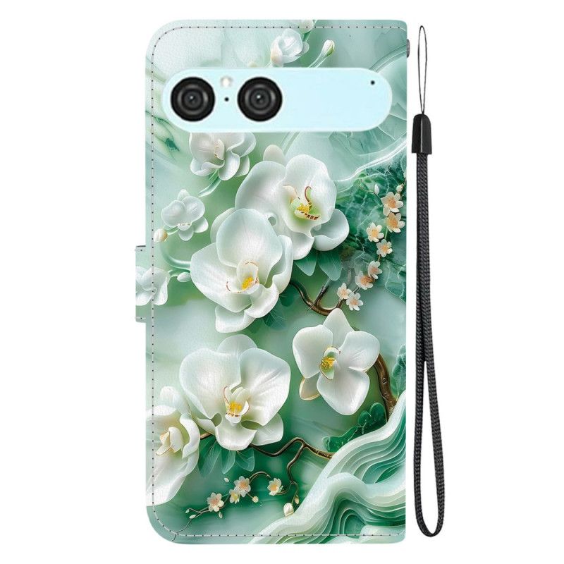 Housse Sony Xperia 10 VII Motif Floral Blanc