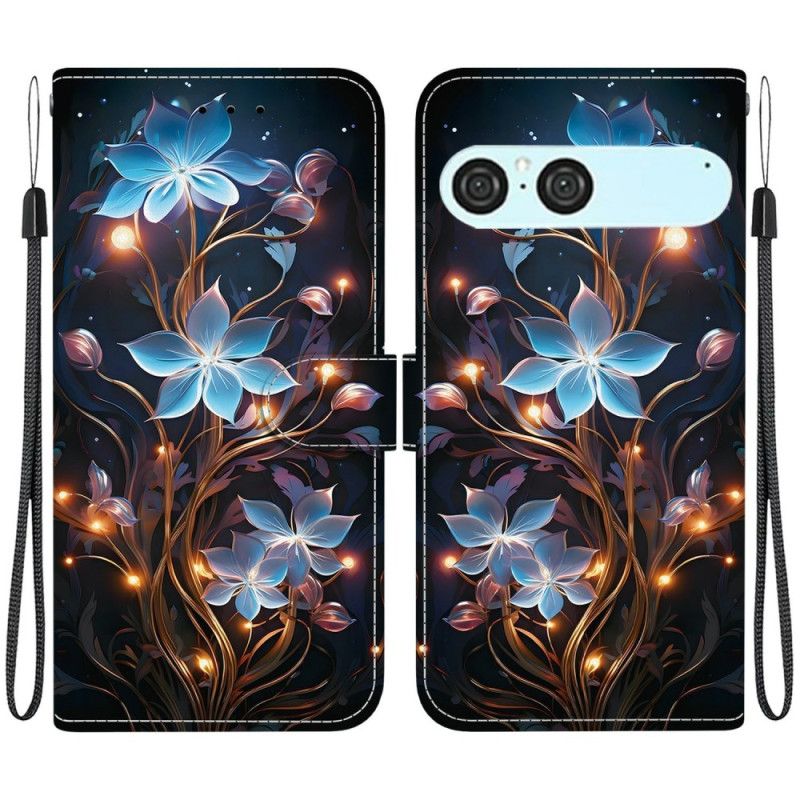 Housse Sony Xperia 10 VII Motif Floral Bleu