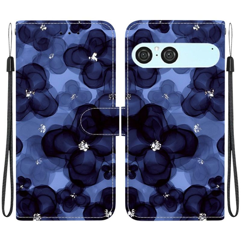 Housse Sony Xperia 10 VII Motif Floral Bleu