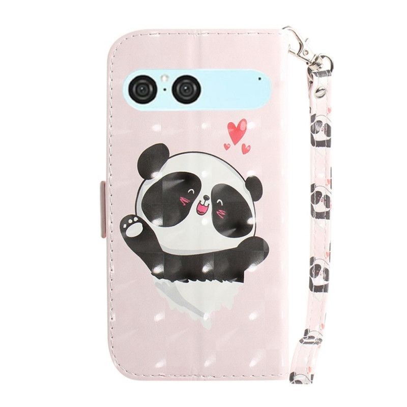 Housse Sony Xperia 10 VII Panda Love à Lanière