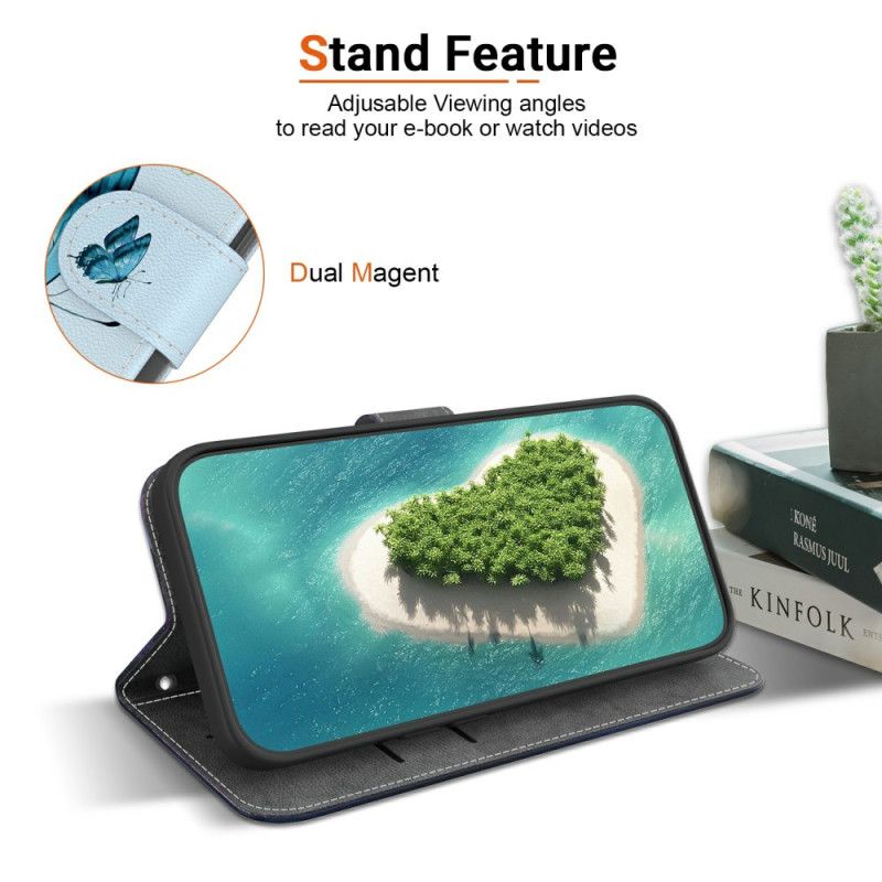 Housse Sony Xperia 10 VII Papillon Bleu et Fleurs