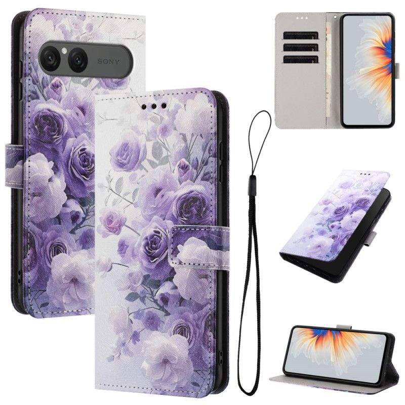 Housse Sony Xperia 10 VII Roses Violettes