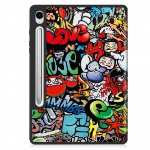 Smart Case Samsung Galaxy Tab S10 Lite Porte-Stylet Graffiti