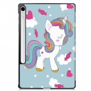 Smart Case Samsung Galaxy Tab S10 Lite Renforcée Porte-Stylet Licorne
