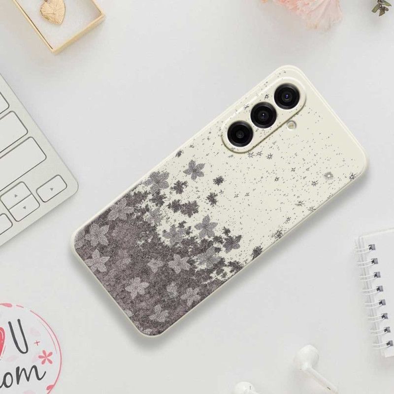 Coque Samsung Galaxy A17 4G / 5G Florale Grise