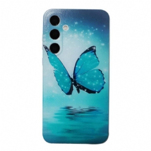 Coque Samsung Galaxy A17 4G / 5G Papillon Bleu