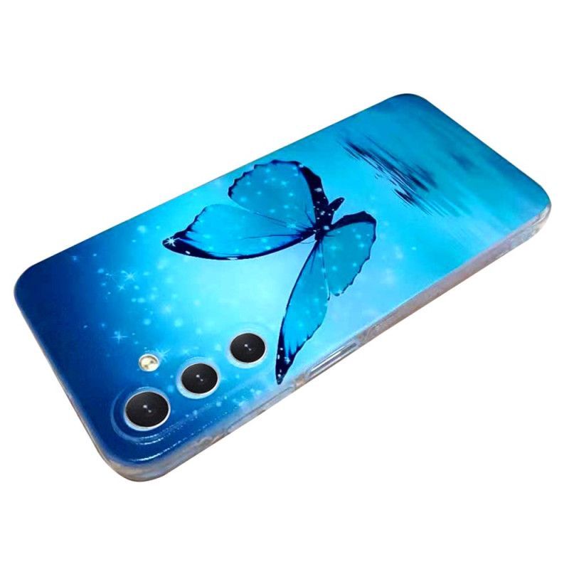 Coque Samsung Galaxy A17 4G / 5G Papillon Bleu