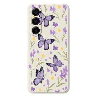 Coque Samsung Galaxy A17 4G / 5G Papillons Violets