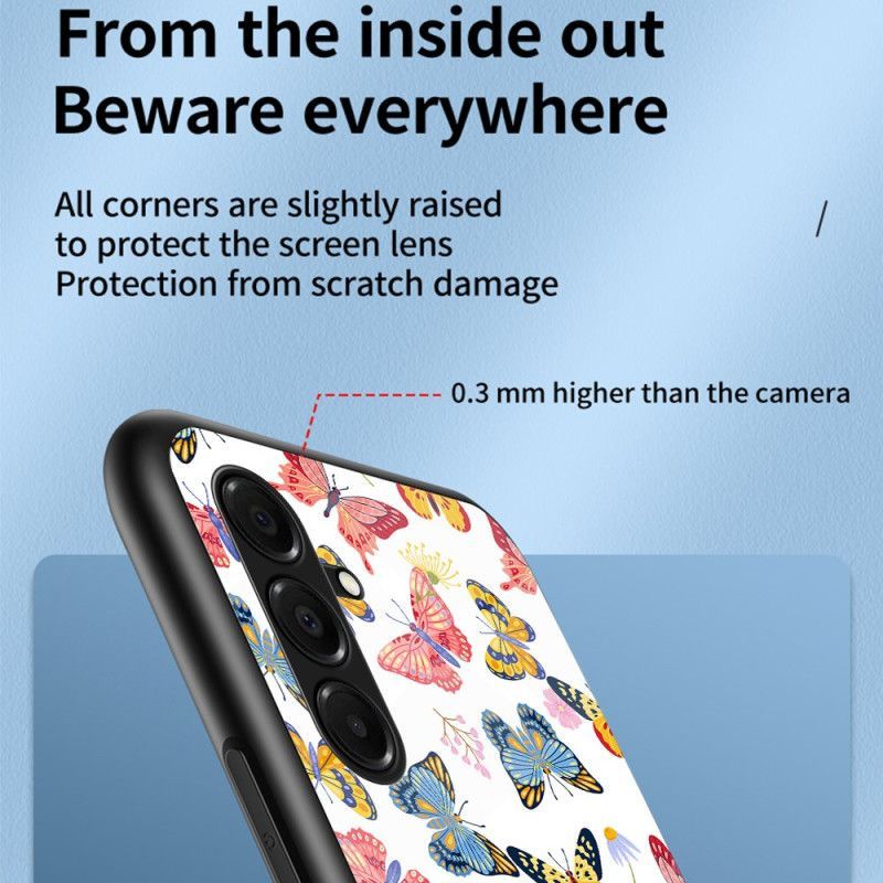 Coque Samsung Galaxy A17 4G / 5G Verre Trempé Papillons