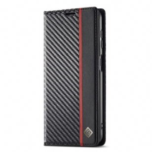 Flip Cover Samsung Galaxy A17 4G / 5G Fibre Carbone LC.IMEEKE