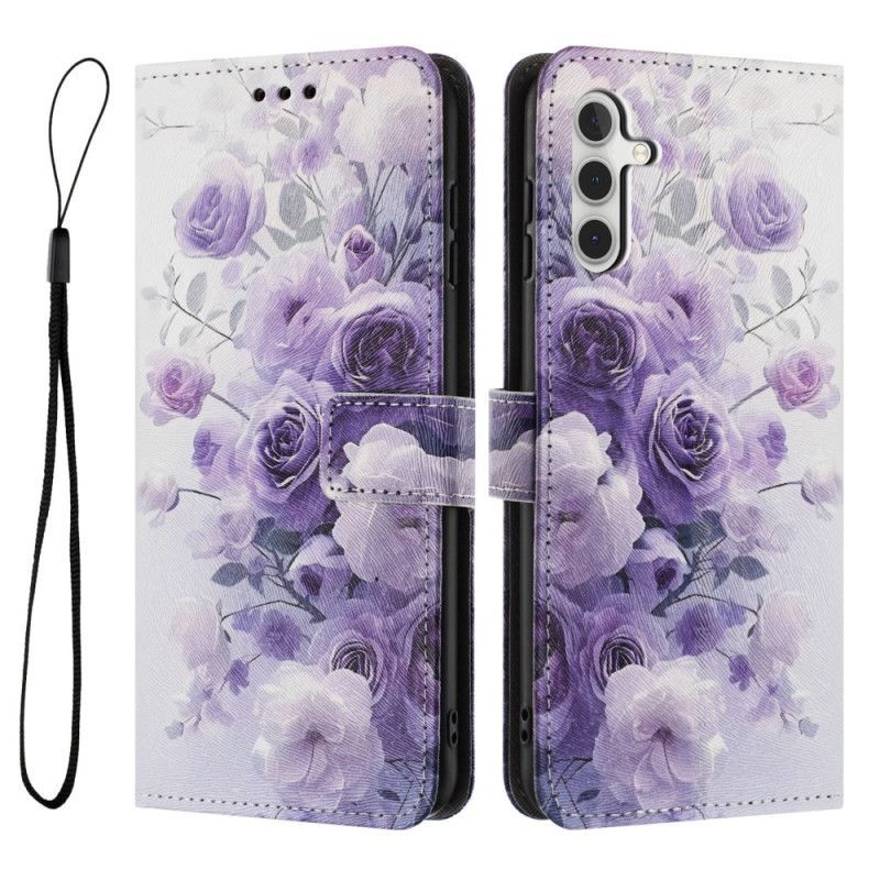 Housse Samsung Galaxy A17 4G / 5G / A26 5G Roses Violettes