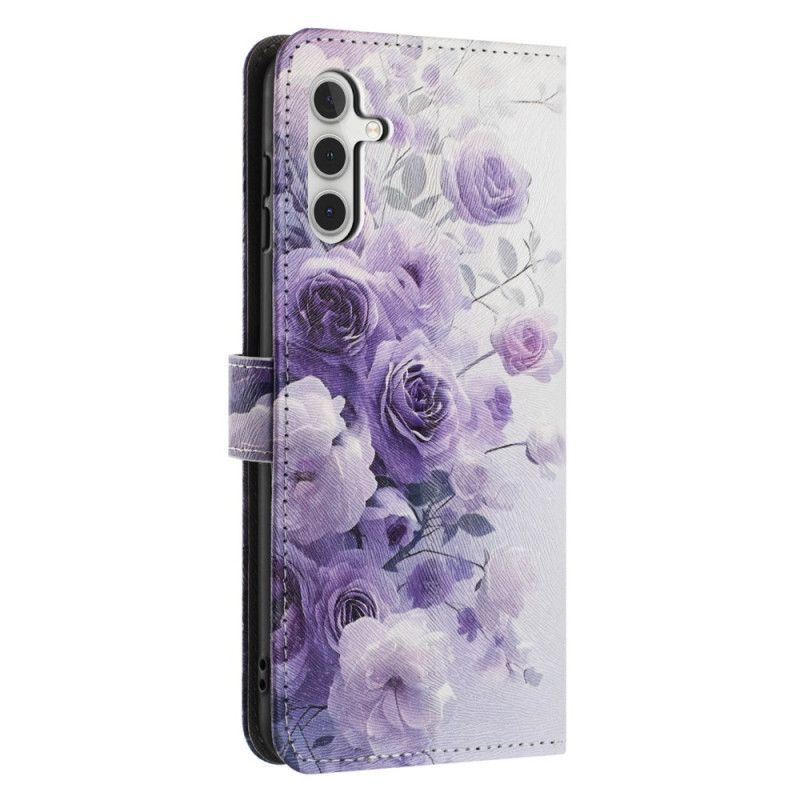 Housse Samsung Galaxy A17 4G / 5G / A26 5G Roses Violettes