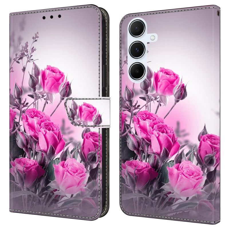 Housse Samsung Galaxy A17 4G / 5G Champs de Fleurs Violettes