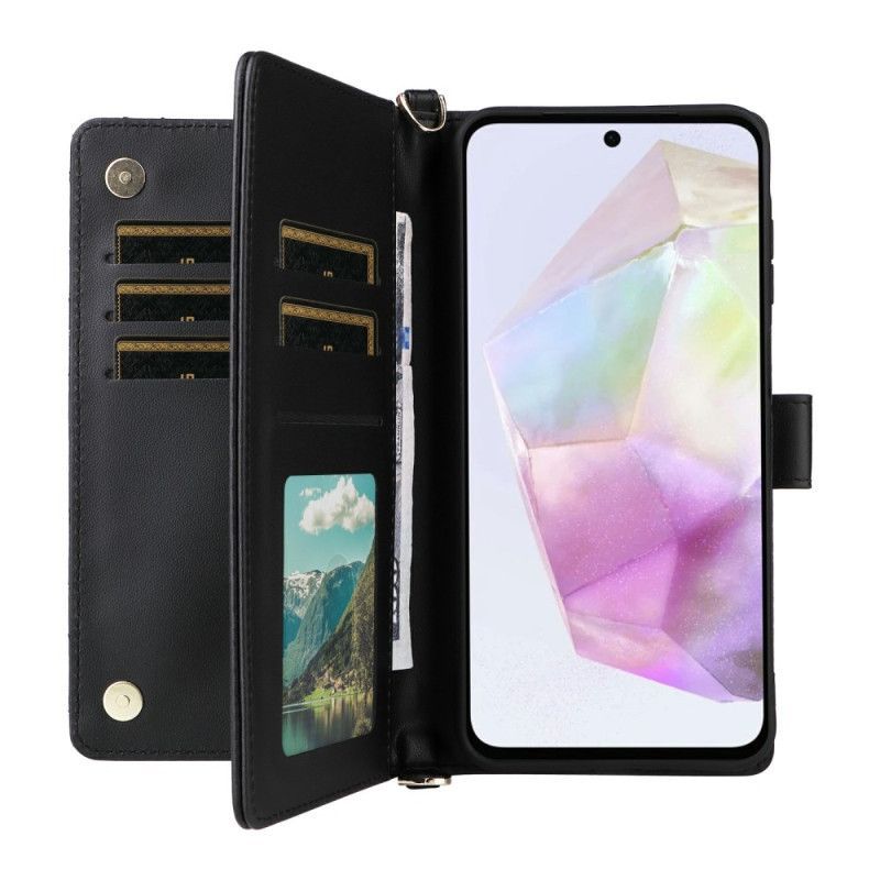 Housse Samsung Galaxy A17 4G / 5G Matelassée avec Bandoulière et Dragonne