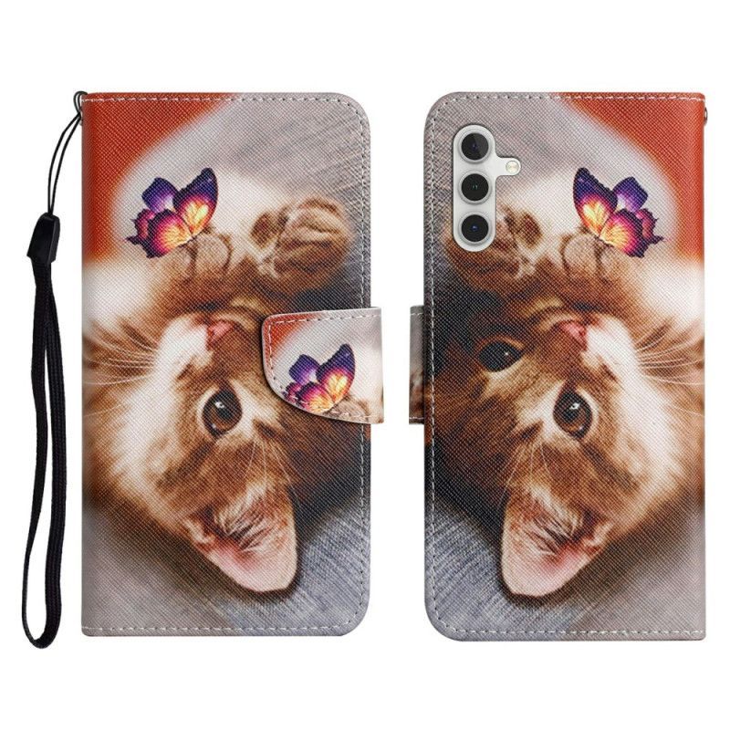Housse Samsung Galaxy A17 4G / 5G Papillon et Chat