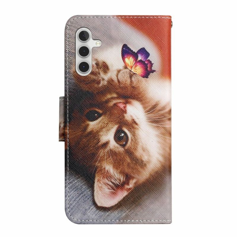 Housse Samsung Galaxy A17 4G / 5G Papillon et Chat