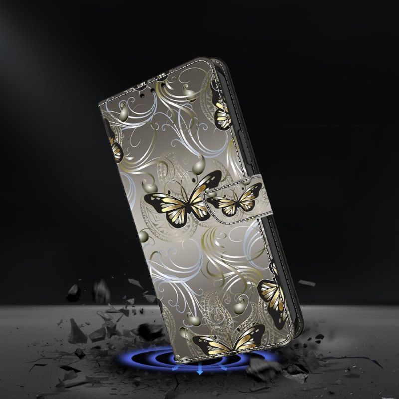 Housse Samsung Galaxy A17 4G / 5G Papillons en Dentelle