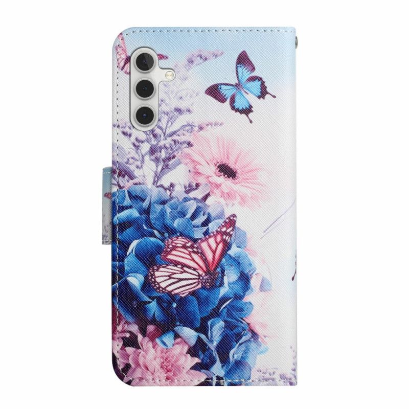 Housse Samsung Galaxy A17 4G / 5G Papillons et Fleurs