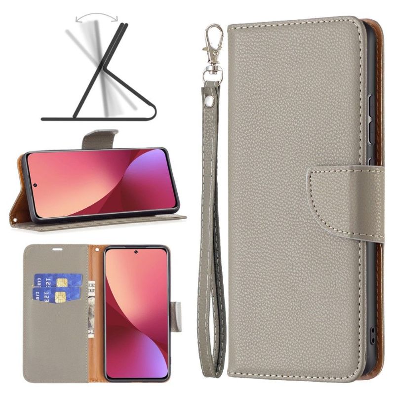 Étui folio Xiaomi 12 / 12X effet cuir grainé