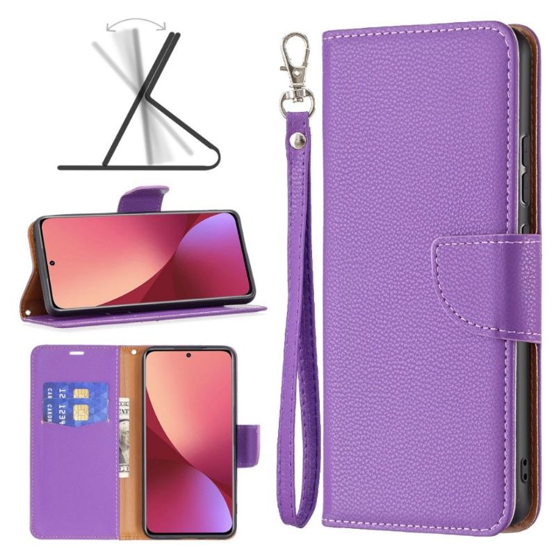 Étui folio Xiaomi 12 / 12X effet cuir grainé