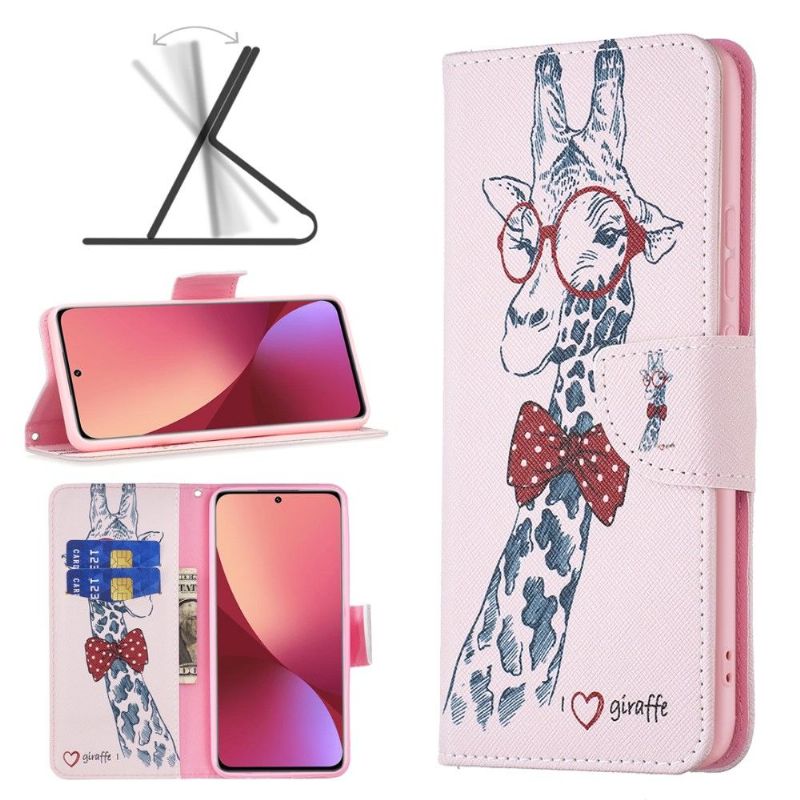 Housse Xiaomi 12 / 12X girafe avec lunettes