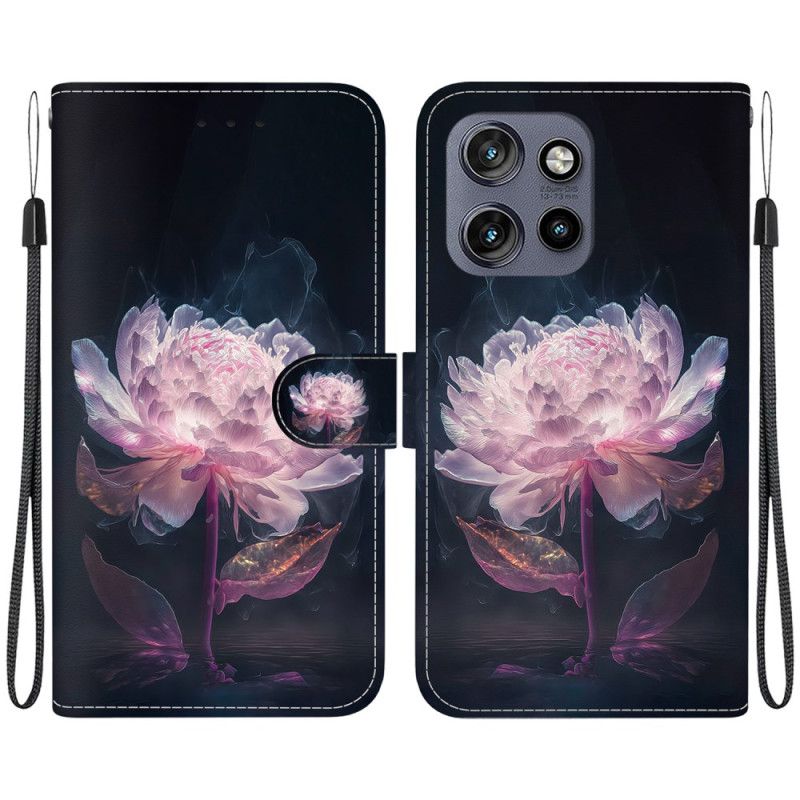 Housse Motorola Edge 50 Neo Pivoine Violette