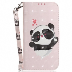 Housse Samsung Galaxy S24 FE Panda Love à Lanière